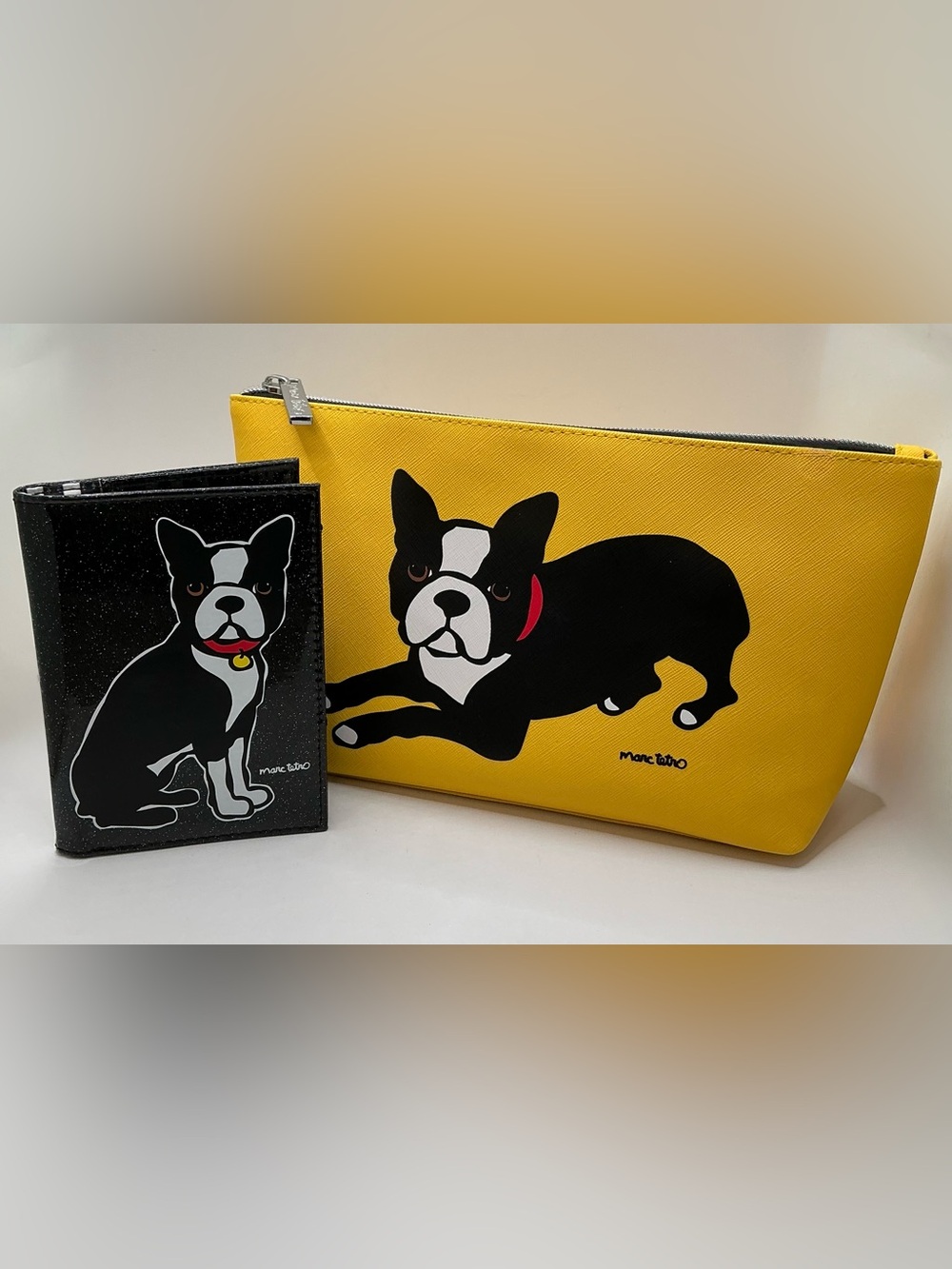 🐕‍🦺 MARC TETRO BOSTON TERRIER COSMETIC BAG & WALLET
